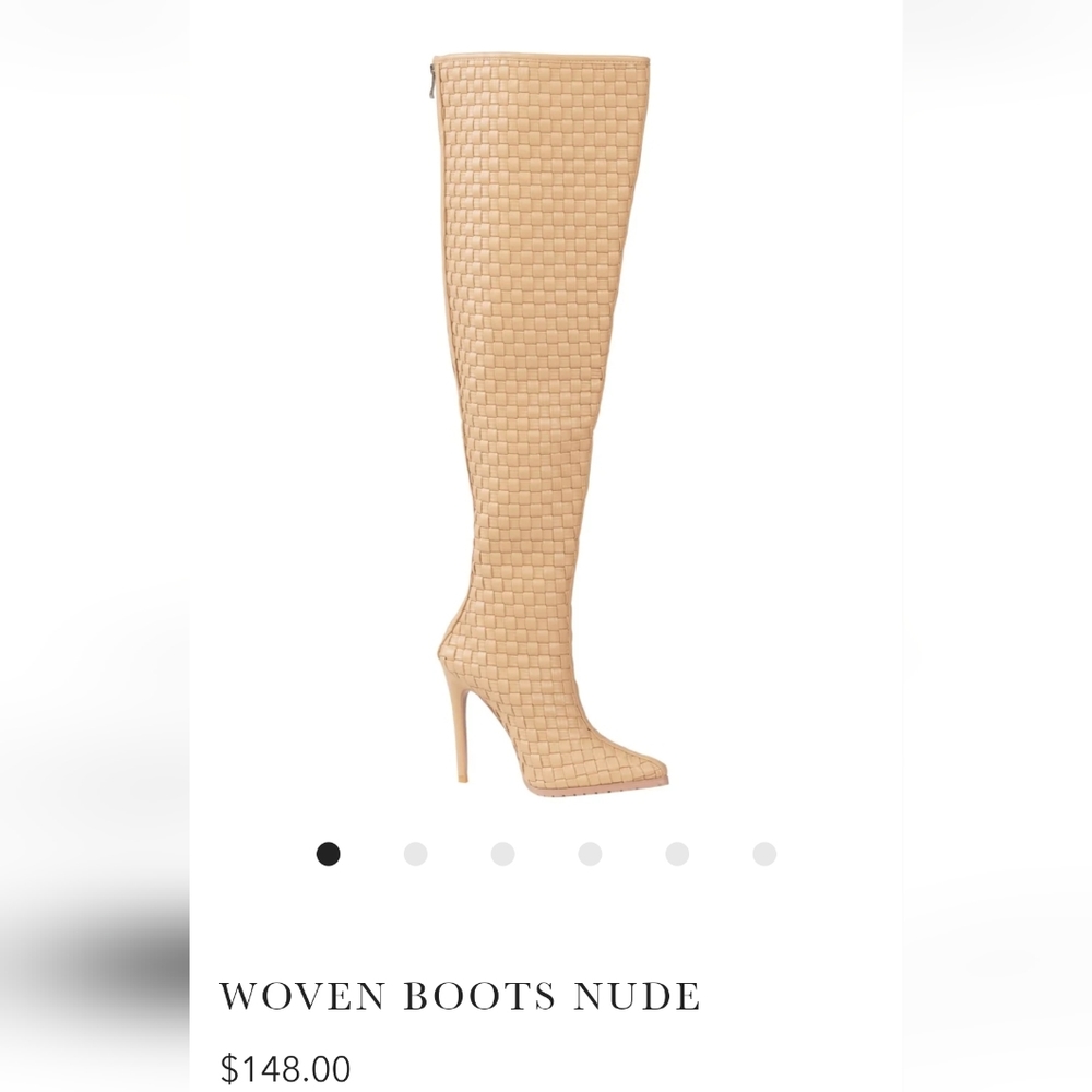 Woven Over the Knee Boot